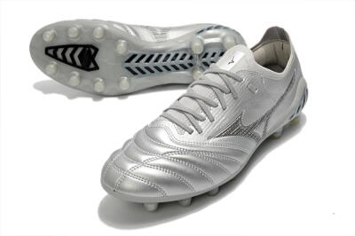 Mizuno Morelia Neo 3 FG Football Boots - Silver/Black