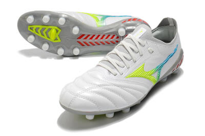 Mizuno Morelia Neo 3 FG Football Boots - White/Rainbow/Silver