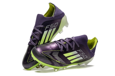 Kids Adidas F50 Elite FG Football Boots - Purple/Yellow/White