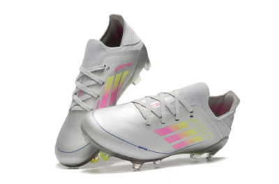Kids Adidas F50 Elite FG Football Boots - Silver/Pink/Yellow