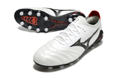 Mizuno Morelia Neo 4 FG Football Boots - White/Black/Red