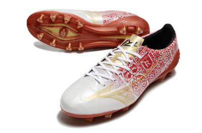 Mizuno Morelia Neo FG Football Boots - White/Red/Gold