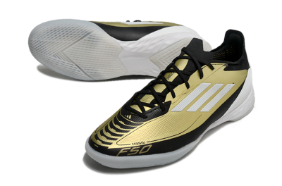 Adidas F50 Pro IC Football Shoes - Gold/White/Black