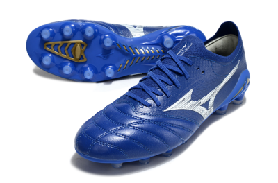 Mizuno Morelia Neo 4 FG Football Boots - Blue/White/Gold