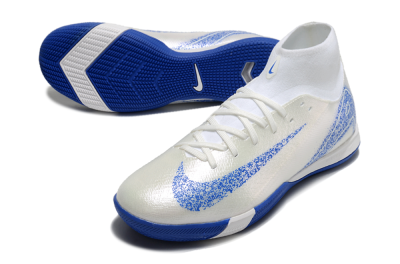 Nike Air Zoom Mercurial Superfly 10 Elite IC Football Shoes - Beige/White/Blue