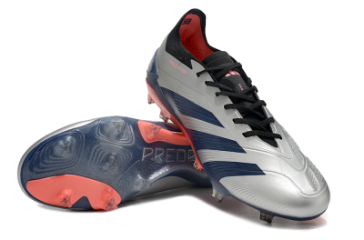 Adidas Predator 24 Elite FG Football Boots - Silver/Blue/Red