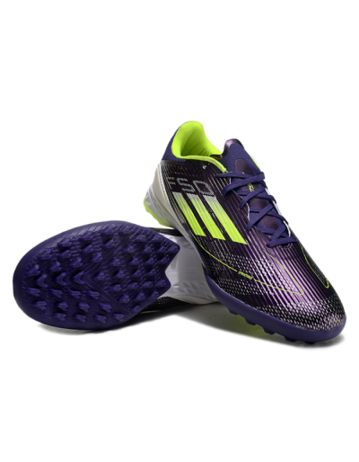 Adidas F50 Pro TF Football Shoes - Purple/Yellow/Blue