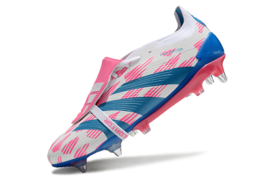 Adidas Predator Elite Foldover Tongue SG Football Boots - White/Pink/Blue