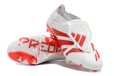 Adidas Predator Elite Foldover Tongue FG Football Boots - Beige/Red/White
