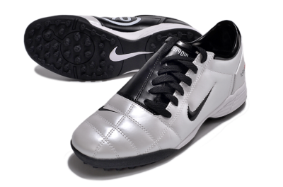 Nike Total 90 II TF Football Shoes - Silver/Black/White