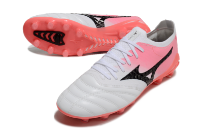 Mizuno Morelia Neo 3 FG Football Boots - White/Black/Pink