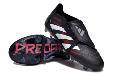 Adidas Predator Elite Foldover Tongue FG Football Boots - Black/White/Red