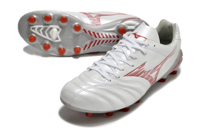 Mizuno Morelia Neo 4 FG Football Boots - White/Silver/Red