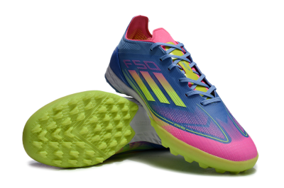 Adidas F50 Elite TF Football Shoes - Blue/Pink/Yellow