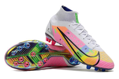 Nike Mercurial Superfly 8 Elite AG Football Boots - White/Pink/Blue/Yellow