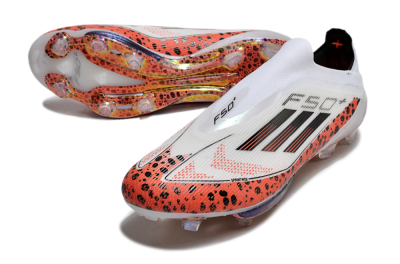 Adidas F50+ Lightstrike Pro Laceless FG Football Boots - White/Leopard/Black
