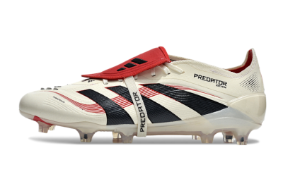 Adidas Predator Elite Foldover Tongue FG Football Boots - Beige/Black/Red