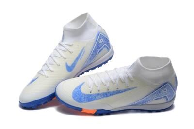Nike Air Zoom Mercurial Superfly 10 Elite TF Football Shoes - Beige/Black/White