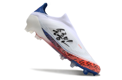 Adidas F50 Elite Laceless FG Football Boots - White/Red/Blue
