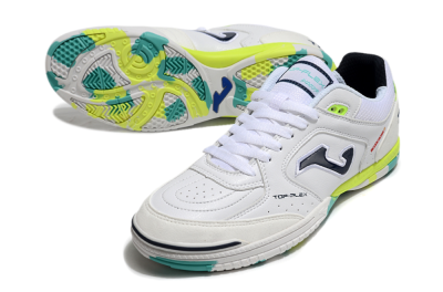 Joma Top Flex IC Football Shoes - White/Black/Yellow