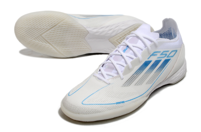 Adidas F50 Pro IC Football Shoes - Beige/Blue/White