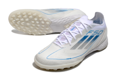 Adidas F50 Pro TF Football Shoes - White/Blue