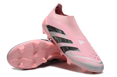 Adidas Predator Elite 25 Laceless FG Football Boots - Pink/Black/Silver