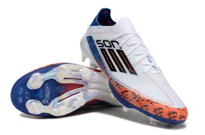 Adidas F50 Elite Lightstrike Pro FG Football Boots - White/Orange/Blue