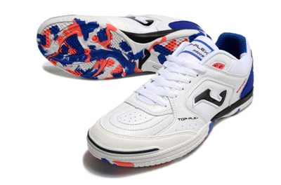 Joma Top Flex IC Football Shoes - White/Red/Blue