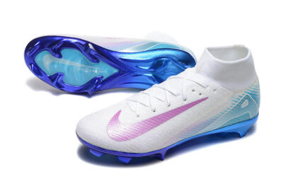 Nike Air Zoom Mercurial Superfly 10 Elite FG Football Boots - White/Purple/Blue