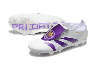 Adidas Predator Accuracy Elite Foldover Tongue FG Football Boots - White/Purple/Gold