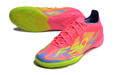 Adidas F50 Pro IC Football Shoes - Pink/Yellow/Blue