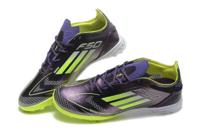 Adidas F50 Pro TF Football Shoes - Purple/Yellow/White