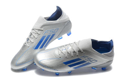 Adidas F50 Elite FG Football Boots - Silver/Blue