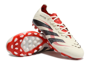 Adidas Predator 25+ Elite AG Football Boots - Beige/Red/Black