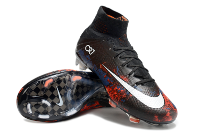 Nike Mercurial Superfly 4 CR7 FG Football Boots - Black/White/Red