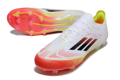 Adidas F50 Elite FG Football Boots - White/Red/Yellow