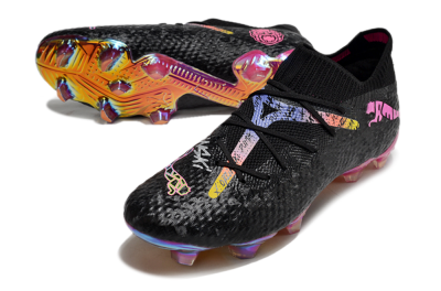 Puma Future Ultimate FG Football Boots - Black/Pink/Yellow