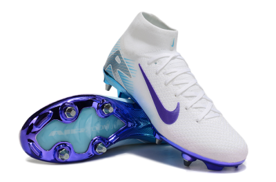 Nike Air Zoom Mercurial Superfly 10 Elite SG Football Boots - White/Purple/Jade