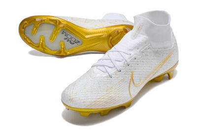 Nike Air Zoom Mercurial Superfly 9 Elite FG Football Boots - White/Gold