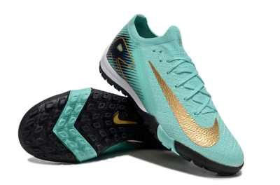 Nike Air Zoom Mercurial Vapor 16 Elite TF Football Shoes - Jade/Gold/Blue