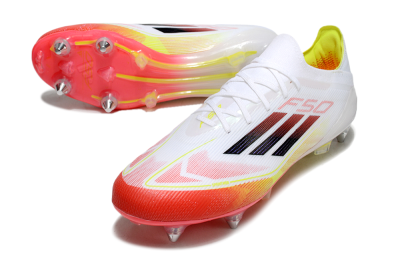 Adidas F50 Elite SG Football Boots - White/Red/Yellow