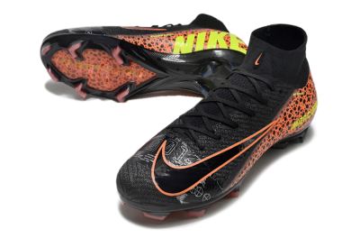 Nike Air Zoom Mercurial Superfly 10 Elite FG Football Boots - Black/Orange/Leopard