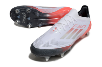Adidas F50 Elite SG Football Boots - White/Silver/Red/Black