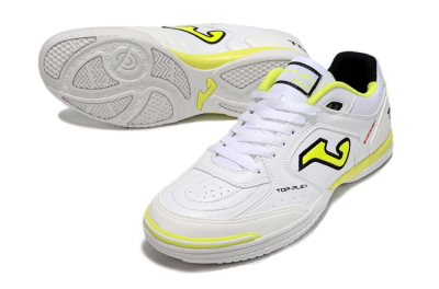 Joma Top Flex IC Football Shoes - White/Black/Yellow