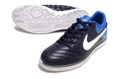 Nike Street Gato IC Football Shoes - Black/White/Blue