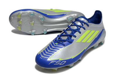 Adidas F50 Elite FG Football Boots - Silver/Yellow/Blue