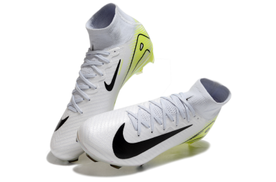 Nike Air Zoom Mercurial Superfly 10 Elite FG Football Boots - White/Black/Yellow