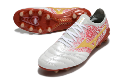 Mizuno Morelia Neo 4 Bate FG Football Boots - White/Red/Yellow