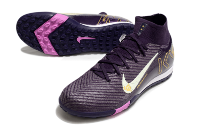 Nike Air Zoom Mercurial Superfly 10 Elite TF Football Shoes - Purple/White/Gold